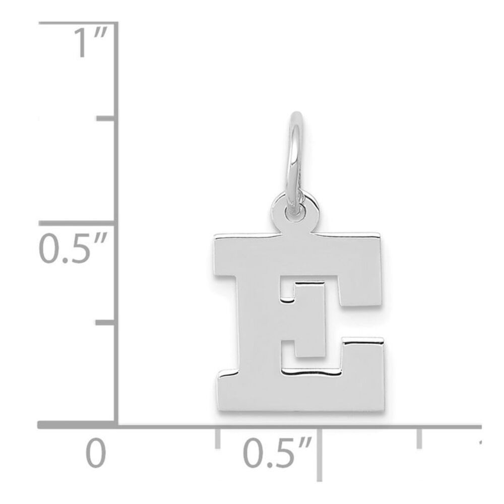 Kazi Luxury 14k White Gold Small Block Letter E I… - image 3